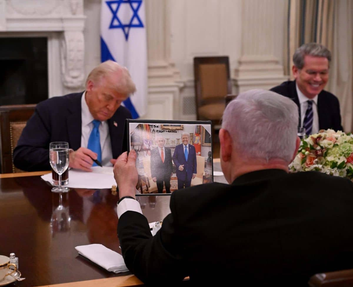 נתניהו בחדר הסגלגל עם טראמפ